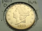 1907-D $20 GOLD - MIKE CHARNEGO AUCTIONEERS