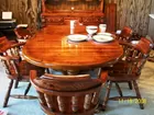 nice wood dining table & 6