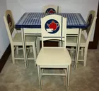 Deco Porcelain top table w/ chairs Braun & Helmer