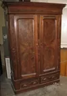 Burl walnut armoire