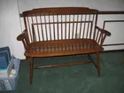 oak deacons bench - Moyer Auction & Estate Co.