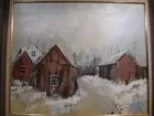 S. Johnson oil/board painting - Moyer Auction