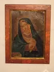 Early Oil Ptg. on Tin of Madonna
