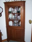 Black cherry corner cabinet