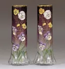 Mt Joye French Victorian enameled vases