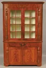 York County Paint Decorated Corner Cupboard