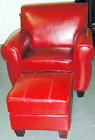 Leather Chair & Ottoman