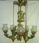 4ft C.1870 Gothic Revival Chandelier
