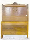 High Back Oak Bed