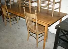 7' Chestnut Farm Table with drawer