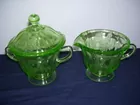 Green Depression Parrot Glass
