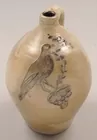 Blue Decorated Incised Ovoid Stoneware Jug