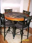 Stone inlay Dinette & 4 Chairs