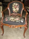 A pair French needlepoint chairs