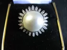 Mabe' Pearl, diamonds, 14K Ladies ring