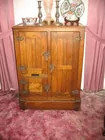 Oak Ice Box with Original Finish