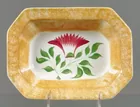 Yellow Spatterware Vegetable Bowl