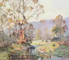 C. Curry Bohm, Early Brown County Oil Painting