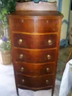 A KLEINS AUCTION LADIES OAK  CHEST W/ORIG KEYS