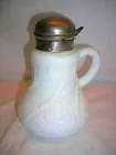 Lot# 221 - Old milk glass syrup pitcher 