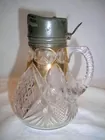 Lot# 224 - Vintage syrup pitcher w gold 