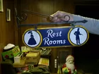Porcelain Restroom Sign 