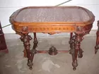 VICTORIAN MARBLE TOP LAMP TABLE