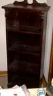 bookcase w/ carved crown top