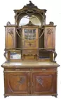 Art Nouveau Carved Hutch