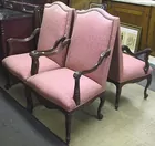 Set of 4 Nicely Carved Armchairs