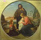 Oil on Wood of Holy Family