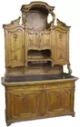 French-Style Marble-Top Hutch