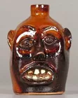 Face jug, 7in, by Davis Brown (1940's-50's)