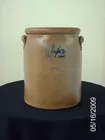 1 1/2 GALLON BLUE STAMP CROCK