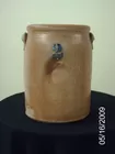 2 GALLON BLUE STAMP CROCK