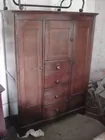 LARGE MAHOGANY 2 DOOR ARMOIRE