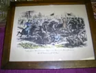 CIVIL WAR LITHO HAND COLORED FRAMED