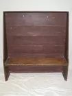 Early 1830's Red Ptd. Pine Settle Bench
