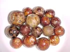 vintage brown clay marbles