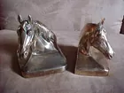 old heavy brass bookends