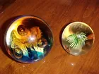 old glass paperweights