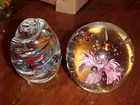 old glass paperweights