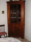 Early Walnut Corner Cupboard