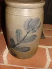 Blue Decorated Fulton Crock jar