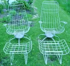 60s Modern Rocking Wire Patio Chairs