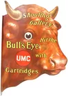 UMC Shooting Gallery Bull’s Eye Cartridges Sign 