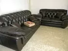 Leather sofa & loveseat