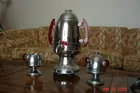 Coffee Urn, creamer, sugar, Bakelite