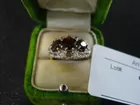14 kt Garnet & Diamond Ring
