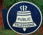 DOUBLE SIDED TELEPHONE SIGN